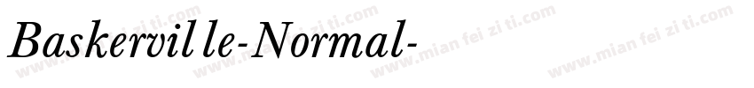 Baskerville-Normal字体转换