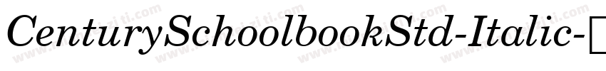 CenturySchoolbookStd-Italic字体转换