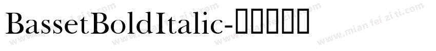 BassetBoldItalic字体转换