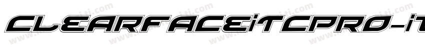 ClearfaceITCPro-Italic字体转换