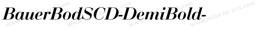 BauerBodSCD-DemiBold字体转换