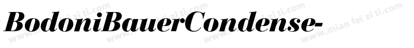 BodoniBauerCondense字体转换