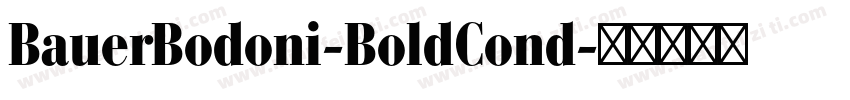 BauerBodoni-BoldCond字体转换