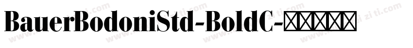 BauerBodoniStd-BoldC字体转换