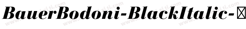 BauerBodoni-BlackItalic字体转换
