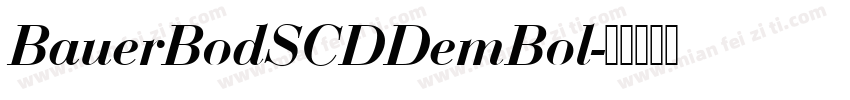 BauerBodSCDDemBol字体转换