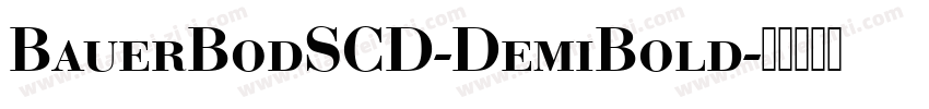 BauerBodSCD-DemiBold字体转换