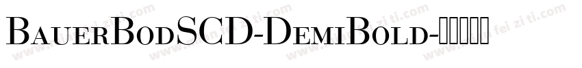 BauerBodSCD-DemiBold字体转换