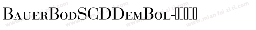 BauerBodSCDDemBol字体转换