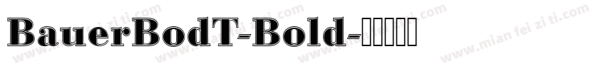 BauerBodT-Bold字体转换