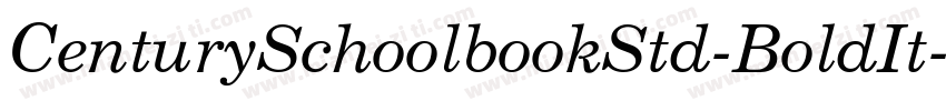 CenturySchoolbookStd-BoldIt字体转换