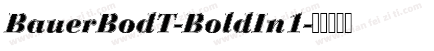 BauerBodT-BoldIn1字体转换