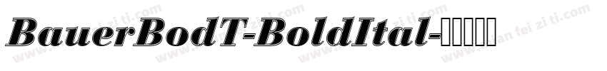 BauerBodT-BoldItal字体转换