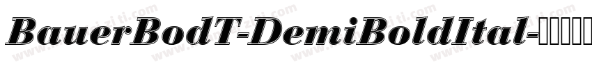 BauerBodT-DemiBoldItal字体转换