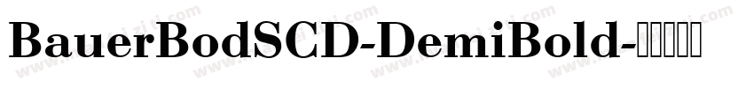 BauerBodSCD-DemiBold字体转换