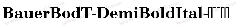 BauerBodT-DemiBoldItal字体转换
