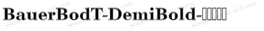 BauerBodT-DemiBold字体转换
