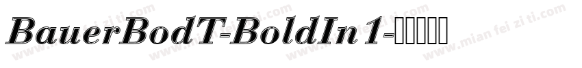 BauerBodT-BoldIn1字体转换