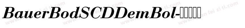 BauerBodSCDDemBol字体转换