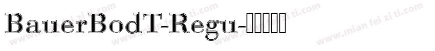 BauerBodT-Regu字体转换