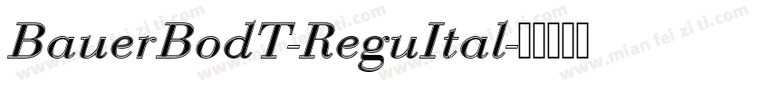 BauerBodT-ReguItal字体转换