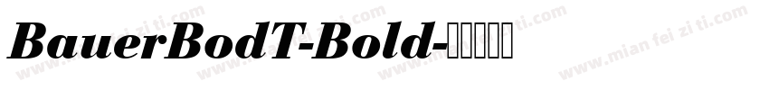 BauerBodT-Bold字体转换