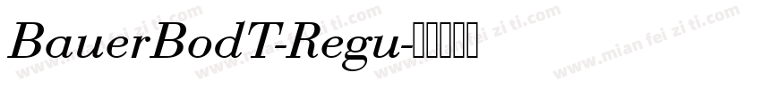 BauerBodT-Regu字体转换