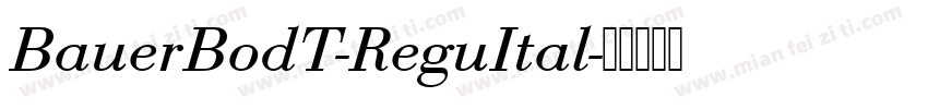BauerBodT-ReguItal字体转换