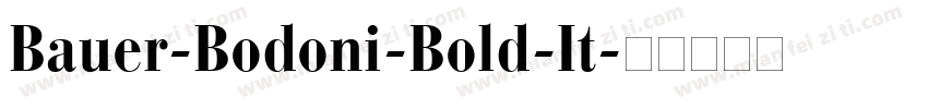 Bauer-Bodoni-Bold-It字体转换
