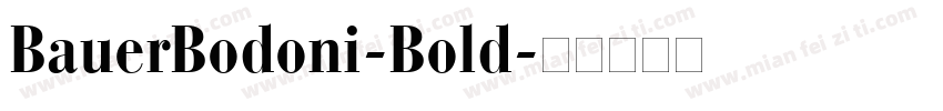 BauerBodoni-Bold字体转换