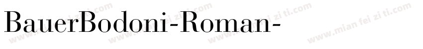 BauerBodoni-Roman字体转换