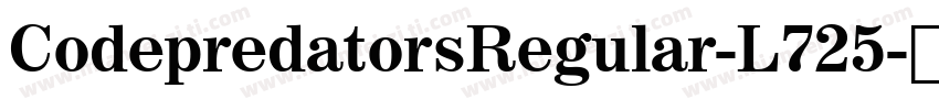 CodepredatorsRegular-L725字体转换