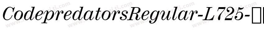 CodepredatorsRegular-L725字体转换