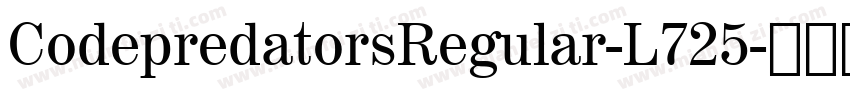 CodepredatorsRegular-L725字体转换