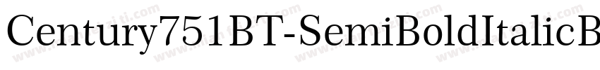 Century751BT-SemiBoldItalicB字体转换