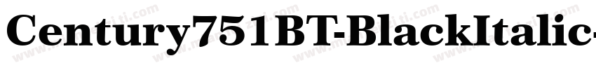 Century751BT-BlackItalic字体转换