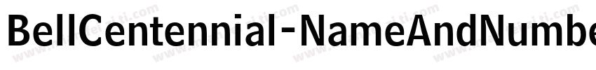 BellCentennial-NameAndNumber字体转换