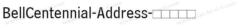 BellCentennial-Address字体转换