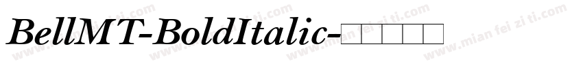 BellMT-BoldItalic字体转换