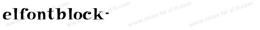 elfontblock字体转换