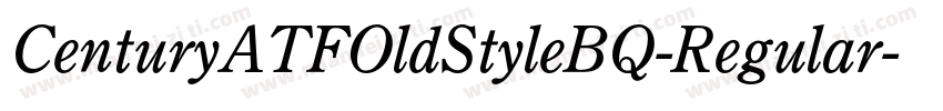 CenturyATFOldStyleBQ-Regular字体转换