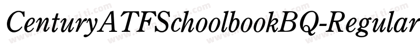 CenturyATFSchoolbookBQ-Regular字体转换