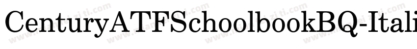 CenturyATFSchoolbookBQ-Italic字体转换