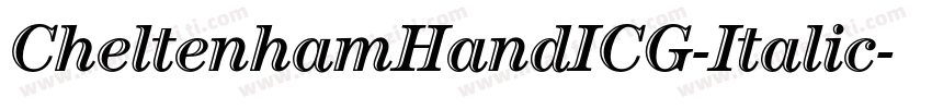 CheltenhamHandICG-Italic字体转换