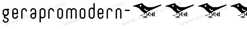 gerapromodern字体转换