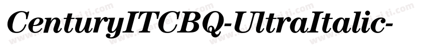 CenturyITCBQ-UltraItalic字体转换