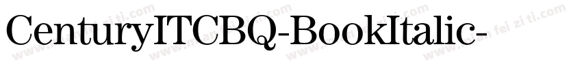 CenturyITCBQ-BookItalic字体转换