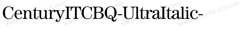 CenturyITCBQ-UltraItalic字体转换