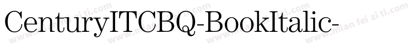 CenturyITCBQ-BookItalic字体转换