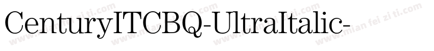 CenturyITCBQ-UltraItalic字体转换